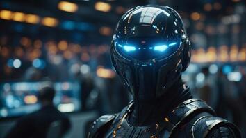 Cutting edge cybersecurity guardian the pinnacle of futuristic digital defense. photo