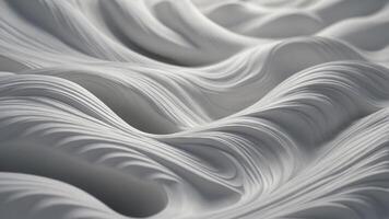 Elegant white wave-like shapes blend with a clean background, showcasing minimalist beauty. photo