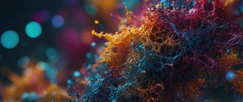 Explore the intricate beauty of neural networks with this vibrant image. photo