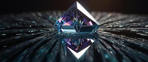 Explore the shimmering beauty of a photonic crystal, where light bends and refracts to create a spectacle of color and wonder. photo