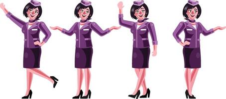 Stewardess Character Graphics Illustration vector