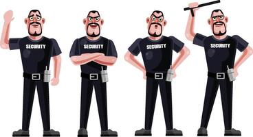 Security Guard Character Graphics Illustration vector