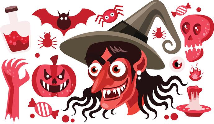 Set of Halloween Illustration
