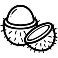 Sweet rambutan doodle png