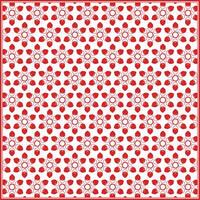 beautiful red floral ornaments pattern multiple square dashes vector