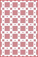 red rectangle pattern with tiny circle ornaments vector