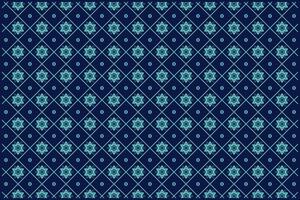 vintage style of simple batik pattern with dark blue background vector