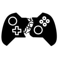 broken game controller vector