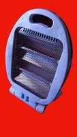 Electric quartz heater photo with a solid color background copy