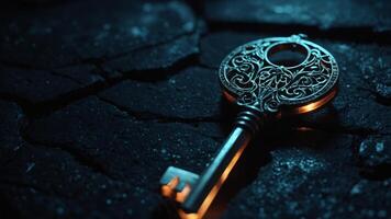 Magic glowing key - Illuminating Your Future - Gateway to Your Dreams. photo