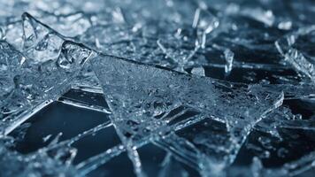 Ice texture cracks surface, abstract winter background. photo