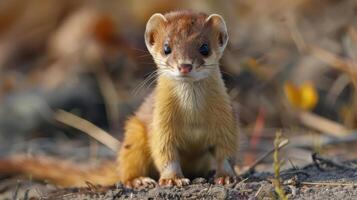 a small animal that is standing on the ground photo