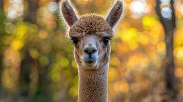 a llama that is looking at the camera photo