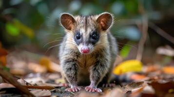 a small animal that is standing on the ground photo