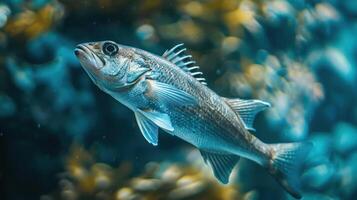 a fish that is swimming in some water photo