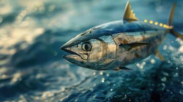 a large fish floating on top of a body of water photo