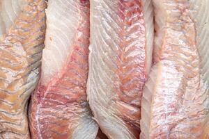 fillet raw white fish cod or halibut fresh meal food snack on the table copy space food background rustic top view photo