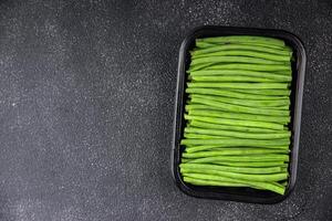 green beans fresh vegetable string bean fresh meal food snack on the table copy space food background rustic top view photo