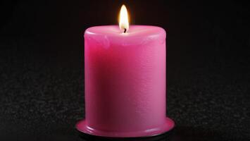 candle on black background photo