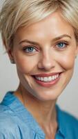 portrait of a woman on colorful background photo