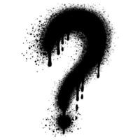 Spray Painted Graffiti question mark Sprayed isolated with a white background. illustration. vector