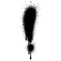 Spray Painted Graffiti exclamation mark Sprayed isolated with a white background. illustration. vector