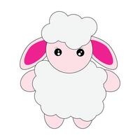 Funny Cute Sheep vector