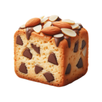 Cake and nut isolated on transparent background png