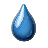 blue viscous droplet . blue drop top view . blue liquid paint drop flat lay isolated png