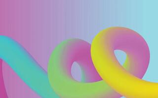 3D shapes background, purple abstract gradient liquid shapes vector