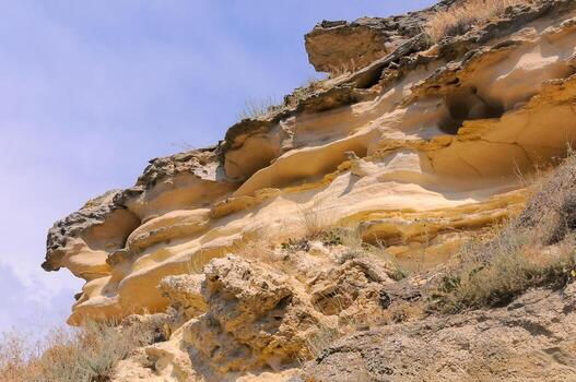 Weathering and destruction of shells of extinct mollusks in the Crimea photo