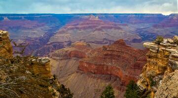 Panoramic view of the river valley and red rocks. Grand Canyon National Park with Colorado river in Arizona, USA photo