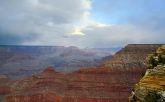 Panoramic view of the river valley and red rocks. Grand Canyon National Park with Colorado river in Arizona, USA photo