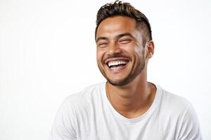 Portrait of a smiling young man photo