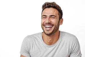 Man Laughing Joyfully photo