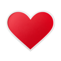 Red heart shape isolated on transparent background png