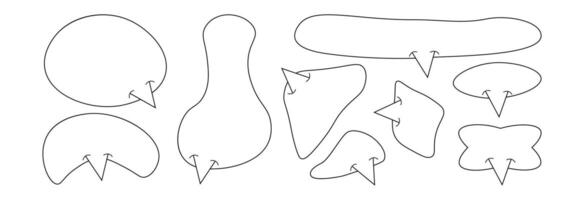 Set of bubbles for text. vector