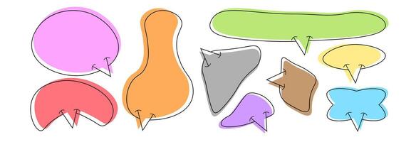 Empty colored bubbles for text. vector