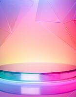 Abstract Background with Geometric Shapes and Colorful Gradient photo