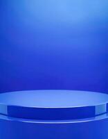Abstract Blue Platform for Product Display photo