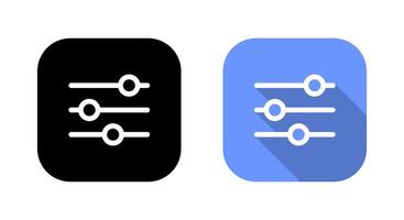 Equalizer filter icon on square background vector
