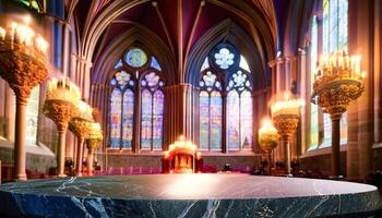 Stone Table in a Cathedral photo