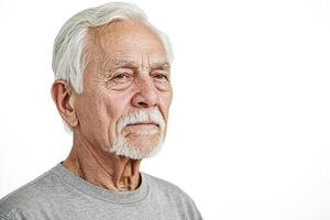 Portrait of a Senior Man with a Serious Expression photo