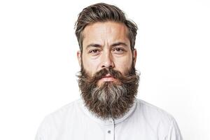 Portrait of a man with a beard looking at the camera photo