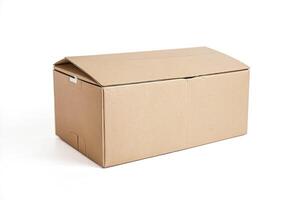 Cardboard Box Isolated on White Background photo