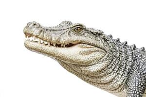 Close-up of a crocodile's head with open mouth photo