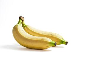 Two yellow bananas isolated on white background photo