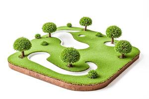 Miniature Golf Course with Green Trees photo