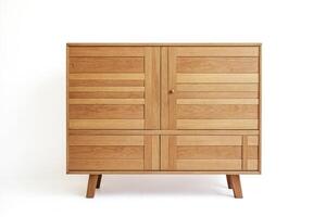 Wooden Cabinet with Doors and Drawers photo