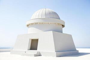 White dome building with blue sky background photo